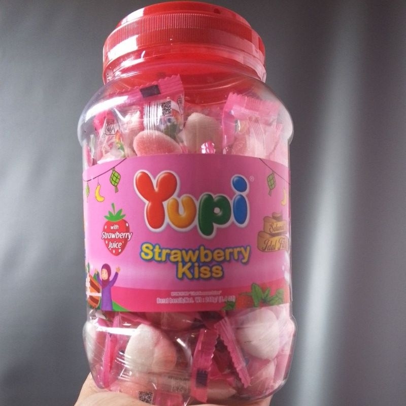 

PERMEN YUPI STRAWBERRY KISS JAR YUPI TOPLES