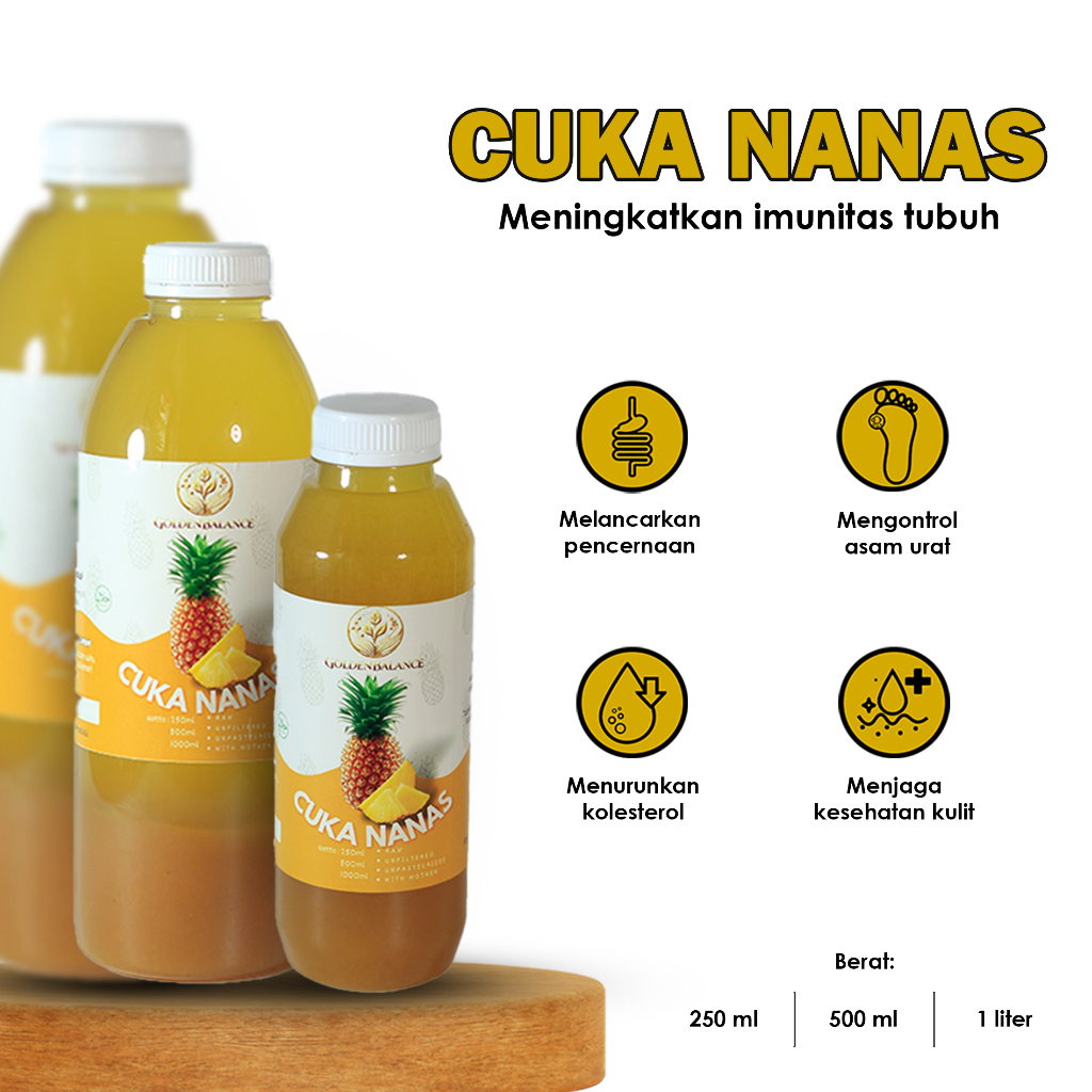 

Cuka Nanas 500 ML Original Cuka Buah Asli Untuk Kesehatan Meningkatkan Imun Tubuh Halal