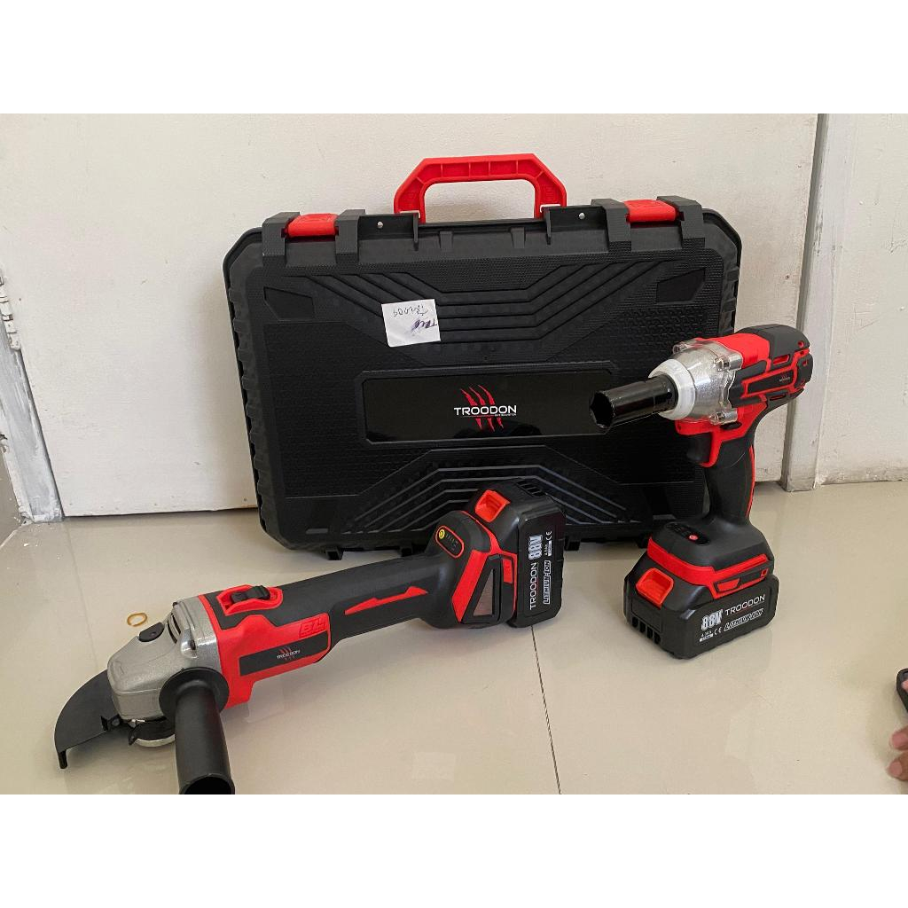 Paket Bor Gerinda cordless 88volt paket bor gerinda serbaguna - TROODON
