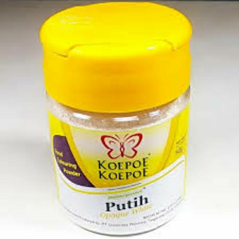 

Pewarna Makanan Putih Bubuk Opaque White Koepoe Koepoe 50 gr
