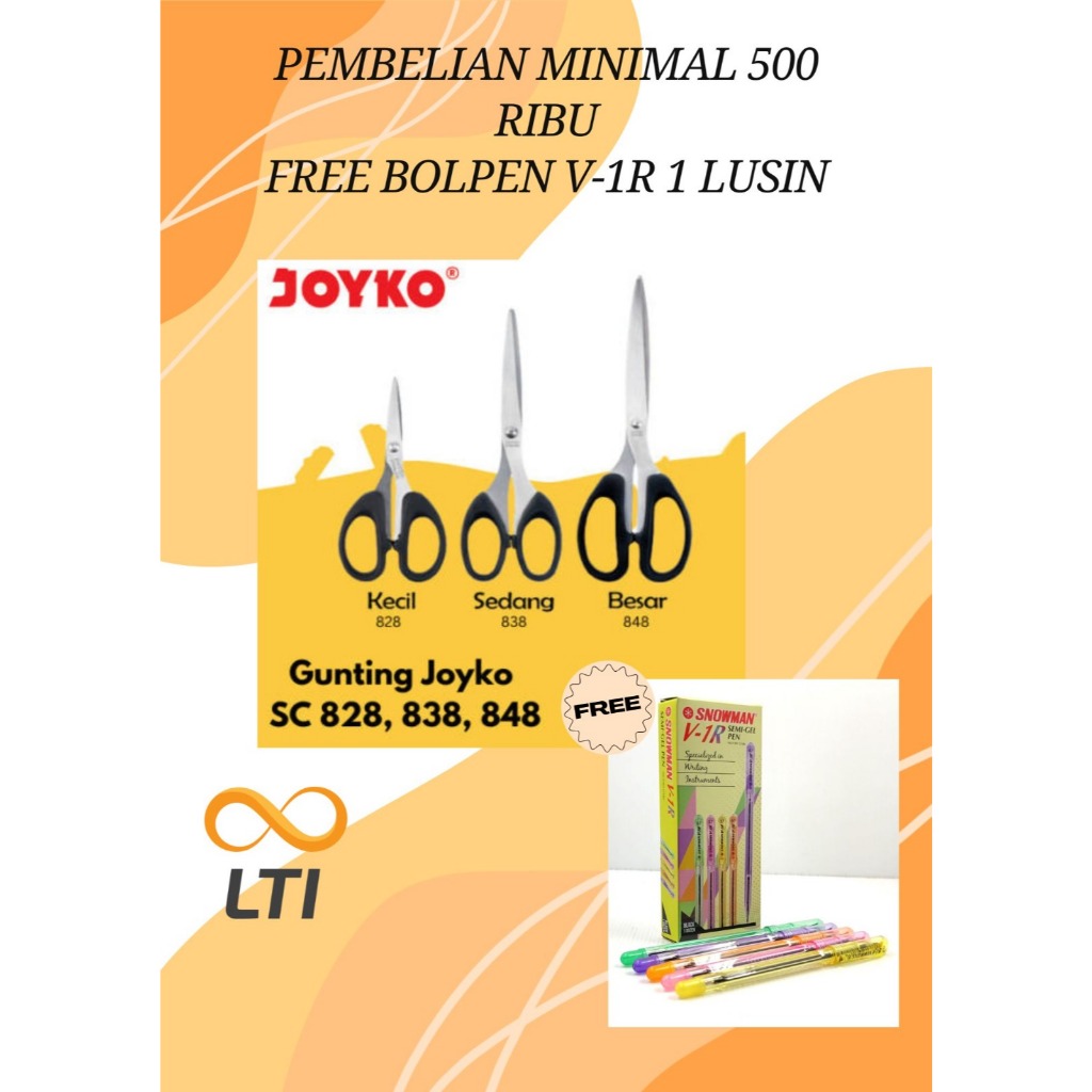 

Gunting Ukuran Sedang Joyko 838 - MURMER