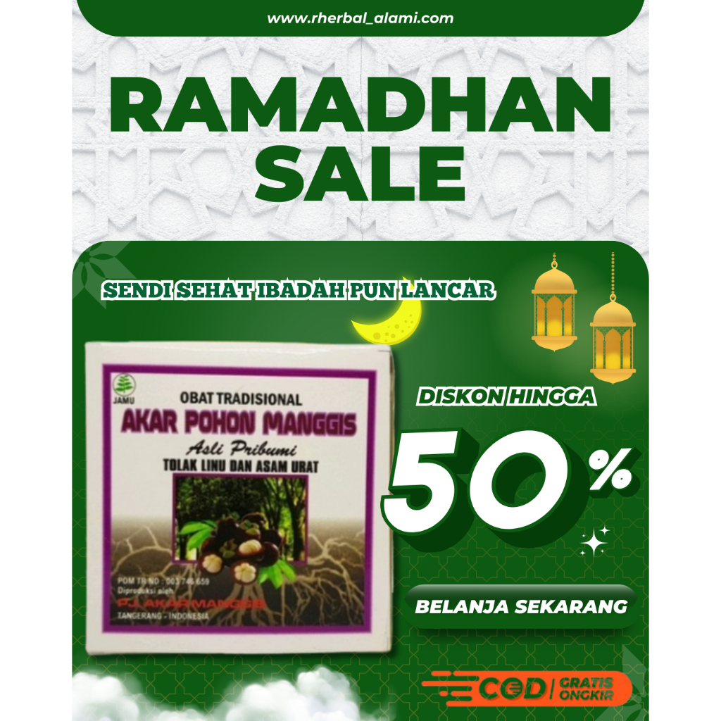 Akar Pohon Manggis Original 1Box (OBAT ASAM URAT, NYERI SENDI, DAN LAIN-LAIN)