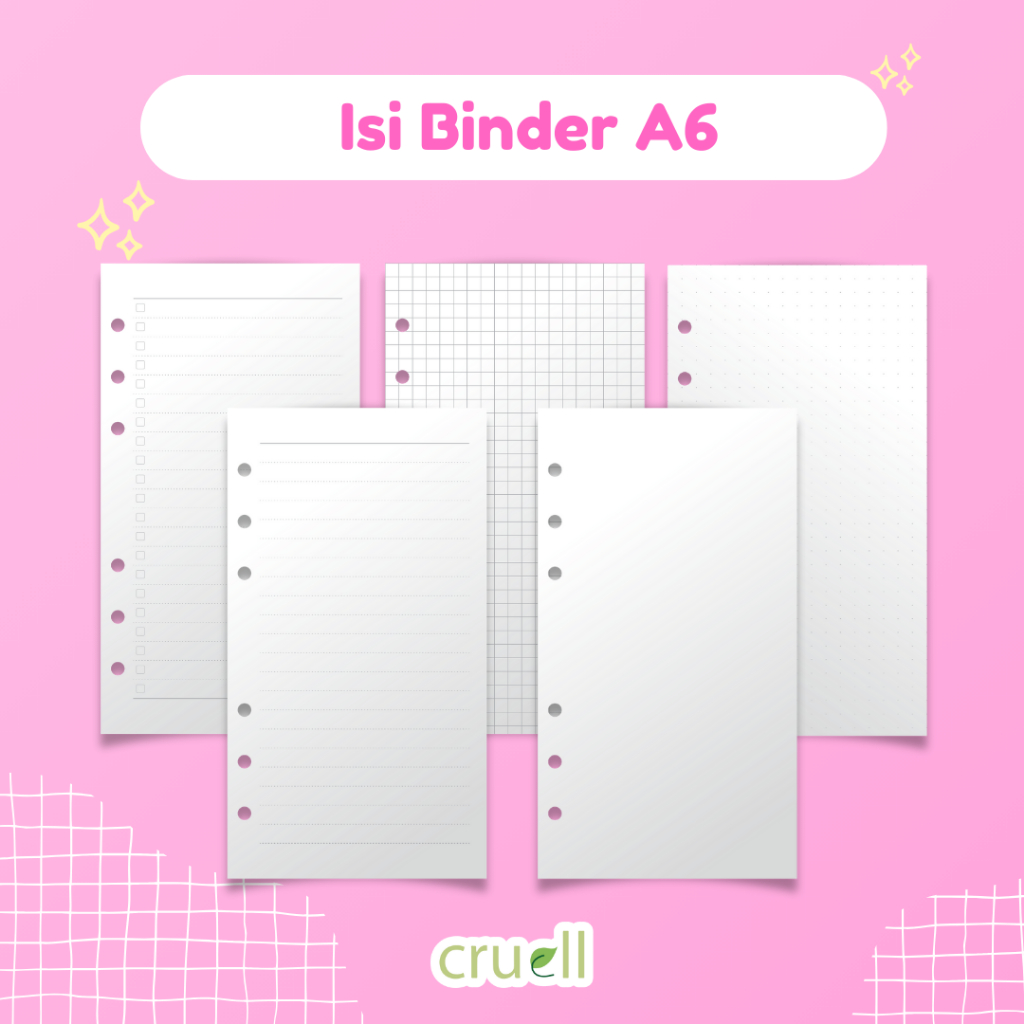 

cruell Loose Leaf 6 Ring Binder Paper / Isi Binder A6