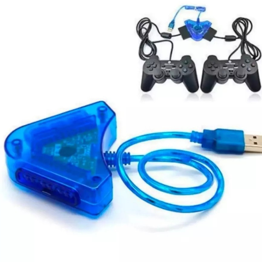 Converter Joystick PS2 to USB PC Double / Converter Stick PS2 Converter Stik PS2 PS3 to USB Laptop