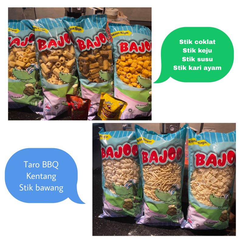 

snack bajo kemasan 400gr (1 paket 3 rasa)