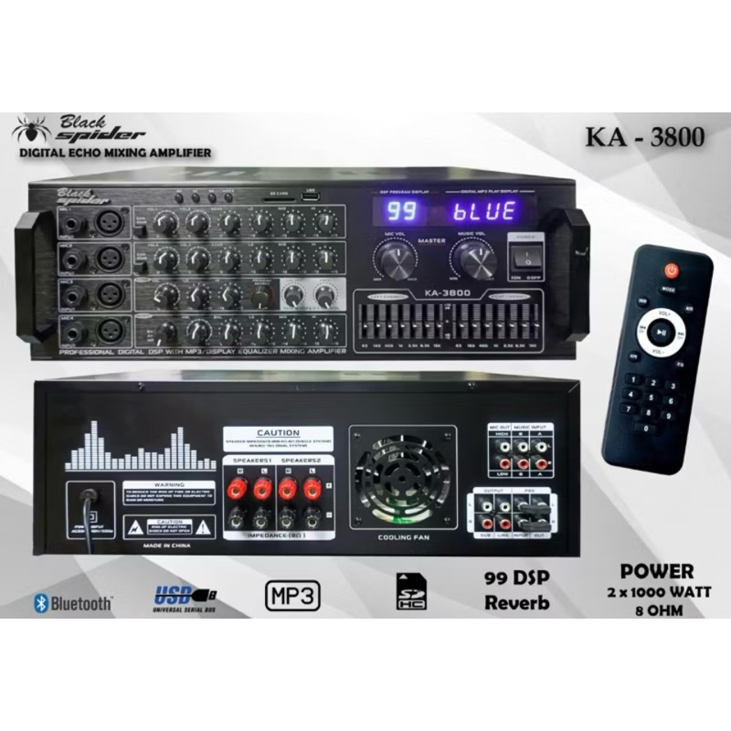 Amplifier Audio Black Spider KA-3800