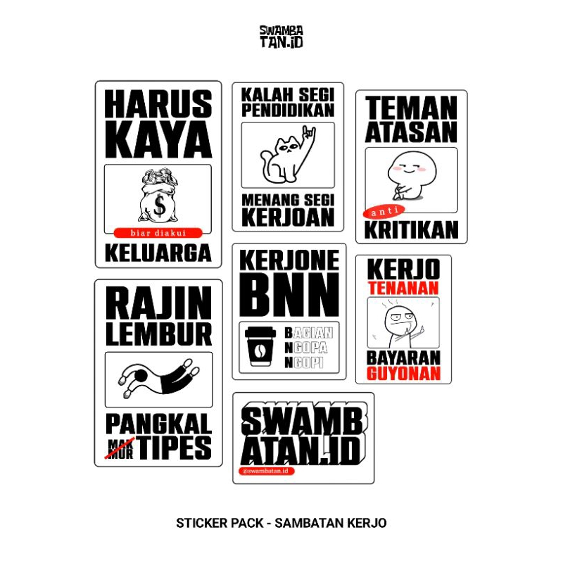 

SAMBATAN KERJO - STICKER PACK VINYL | JILID.1