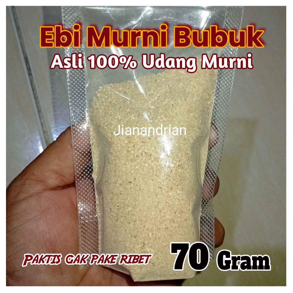 

Ebi Udang Bubuk Murni 100 % Murni Higienis Untuk Pelengkap Masakan Bumbu Dapur