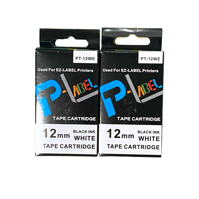 

EZ Label Tape 12mm black on white compatible Casio Printer Label