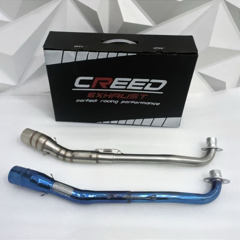 Leher Pipa knalpot Racing Orginal CREED New for motor bebek 110  bebek 125 supra revo jupiter vega s