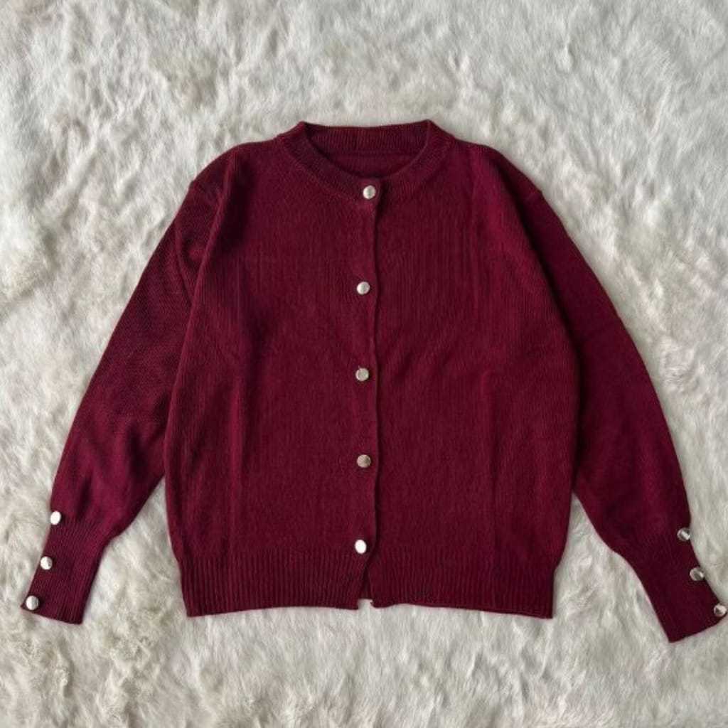 RB1 STARLA CARDIGAN BASIC KANCING GOLD / KARDIGAN RAJUT WANITA / CARDIGAN KANICNG INARA