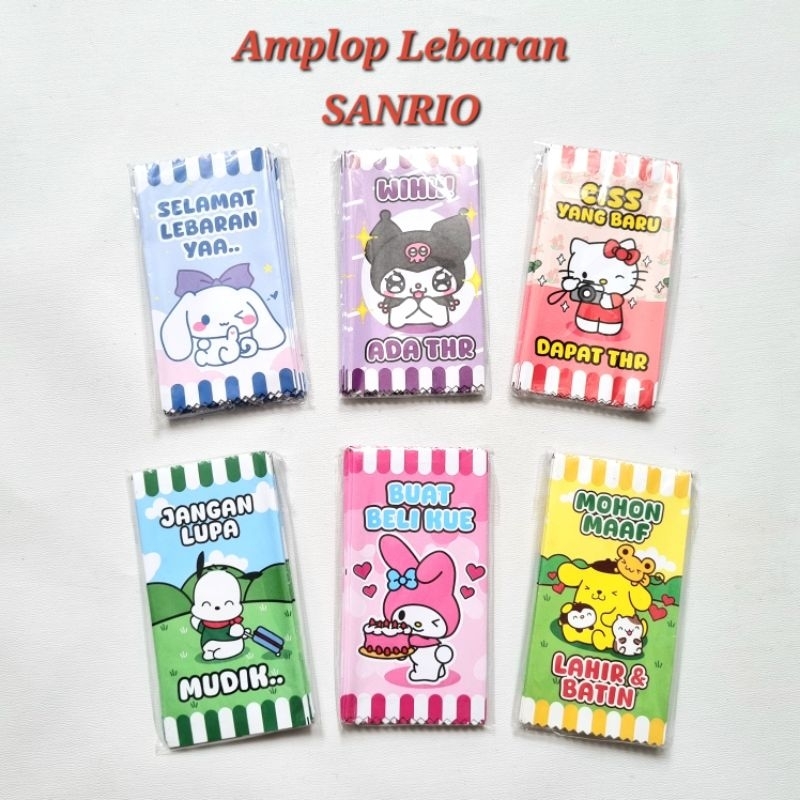 

[10pcs] Amplop lebaran bentuk permen sanrio lucu
