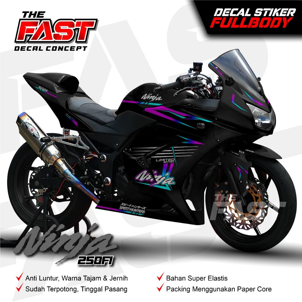 BISA COD Decal Sticker Ninja Karbu Fullbody YZF Decal stiker Ninja 250 Karbu / stiker Ninja full bod