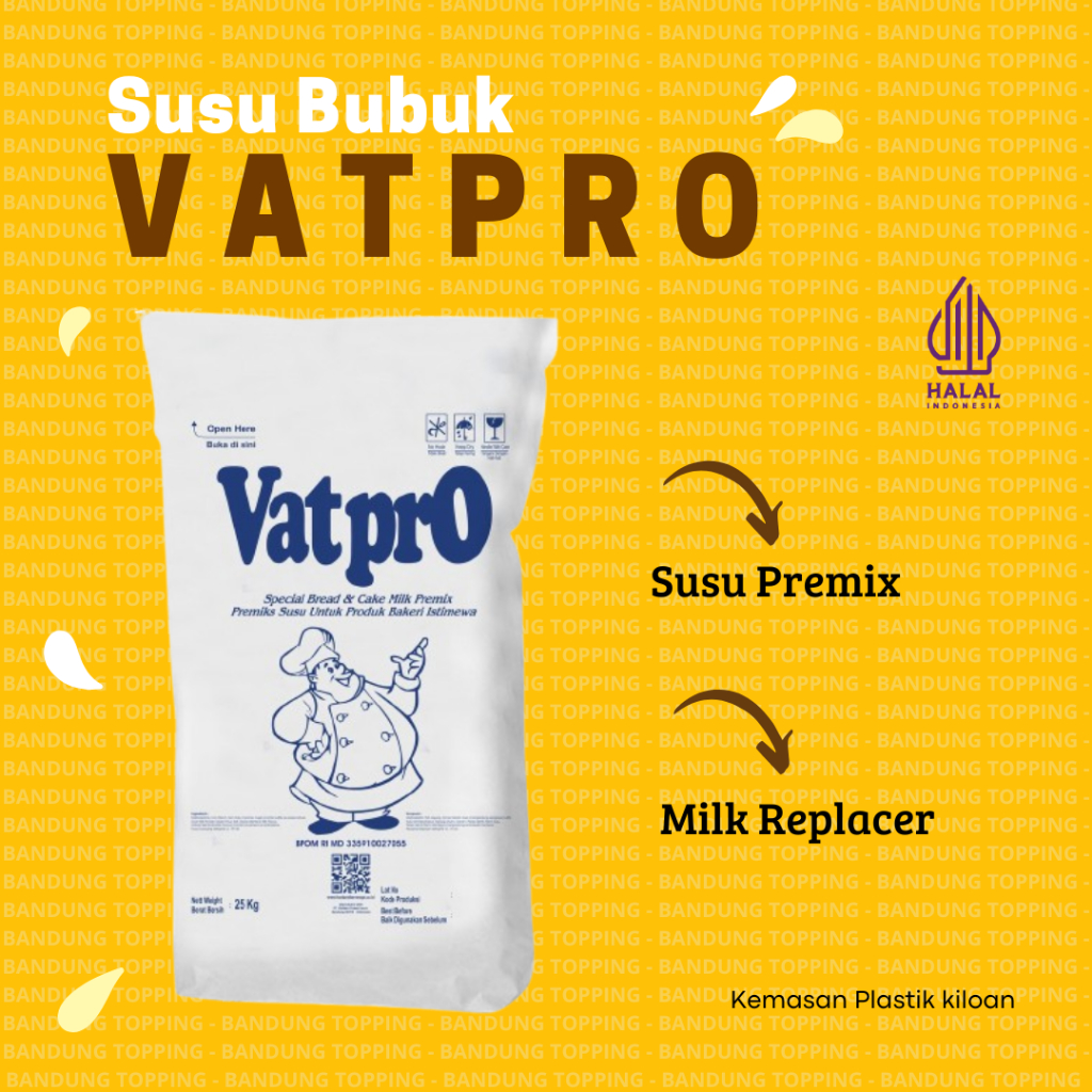 

Vatpro Susu Bubuk Full Cream / Susu Premix / Milk Replacer 500gr