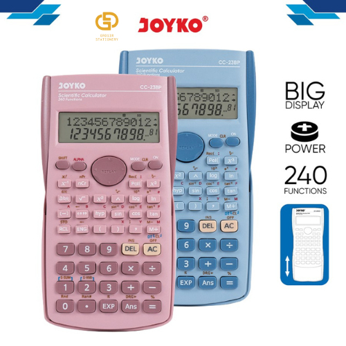 

NEW!!! Scientific Calculator Kalkulator Ilmiah Joyko CC-23BP 240 Functions