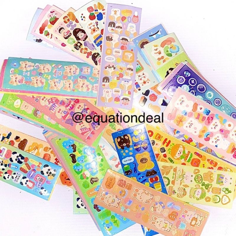 

sticker lucu berbagai bentuk dekor journaling