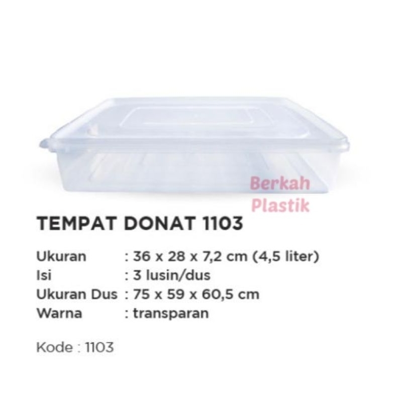 Tempat donat 1103 Conalgo/kotak donat plastik