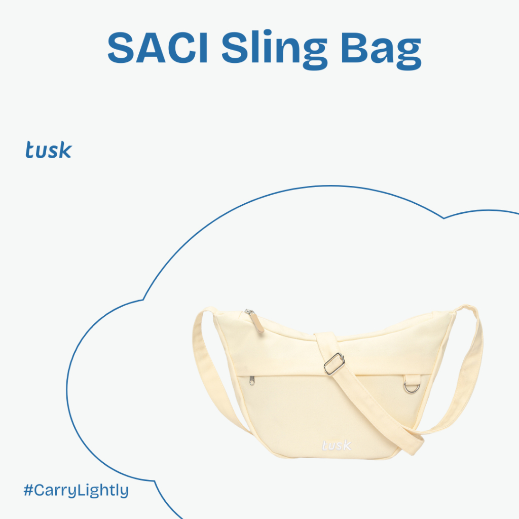Tusk Tas Selempang Premium Saci Cheesecake Sling Bag Pria Wanita Water Repellent