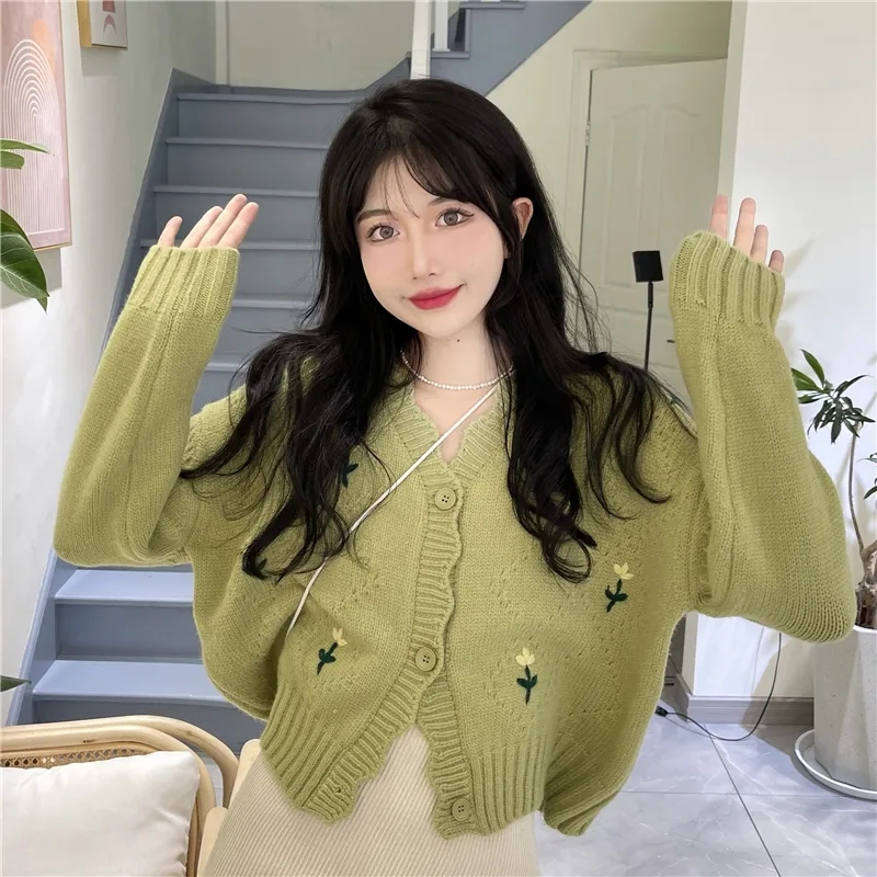 Karley - Cardigan Bulu Korea Wanita Lengan Panjang Polos Premium Outer