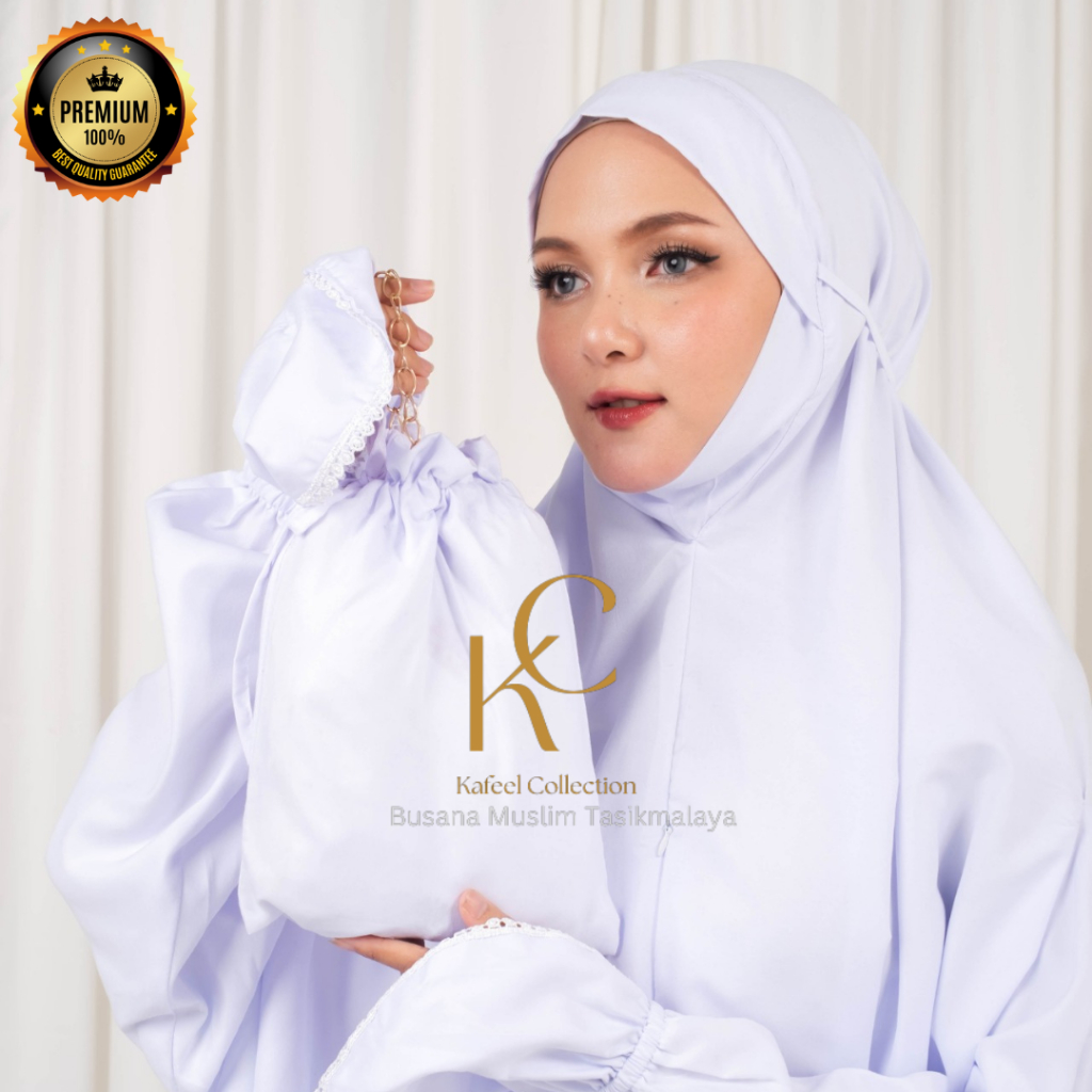 MUKENA DEWASA UMROH HAJI RENDA MEWAH Muslim Mukenah Katun Wanita Cantik Bordir Putih