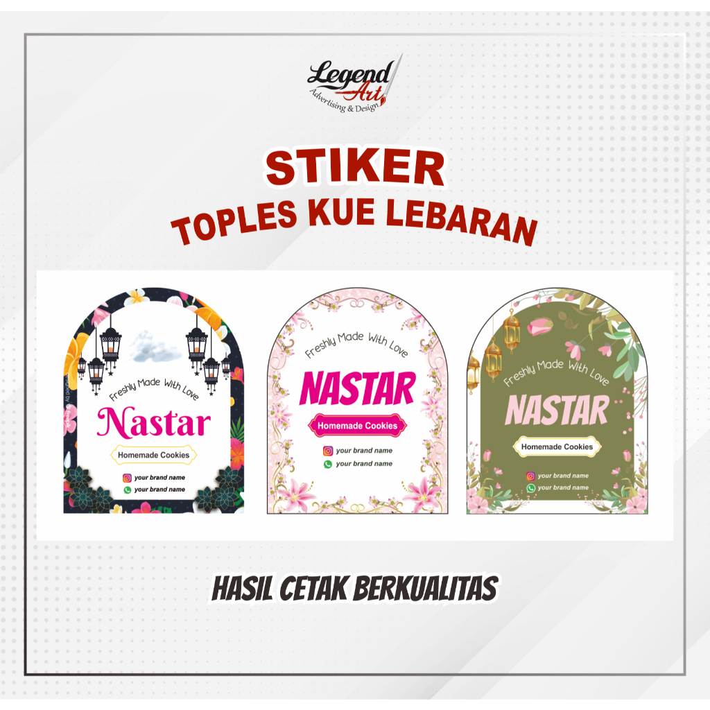 

STIKER TOPLES KUE KERING / KUE LEBARAN IDUL FITRI NASTAR / STIKER LABEL KUE HAMPERS Free Desain KADO IDUL FITRI