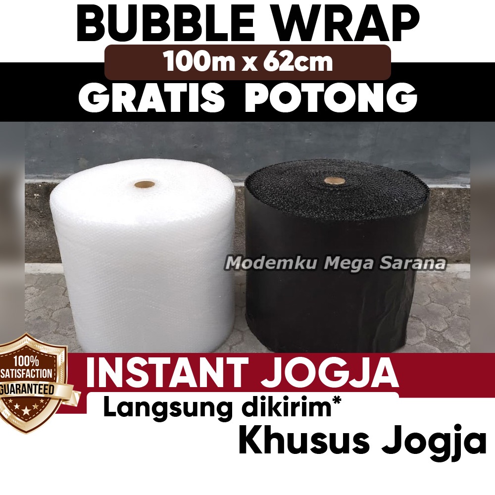 

SIP Plastik Bubble Wrap Tebal 1 roll 100 meter - Lebar 62cm - Sleman Jogja Bisa Gojek