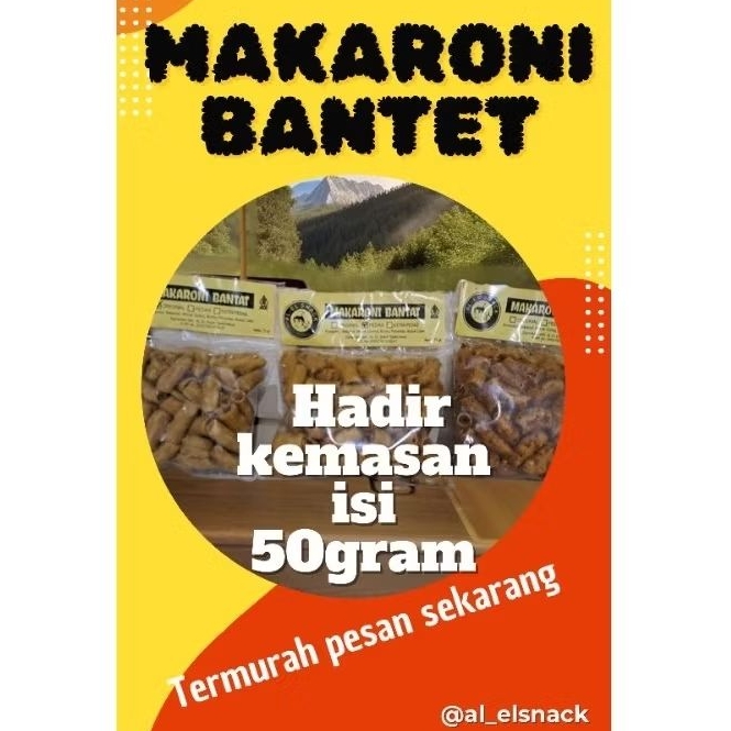 

Makaroni Bantet Kemasan 50gram