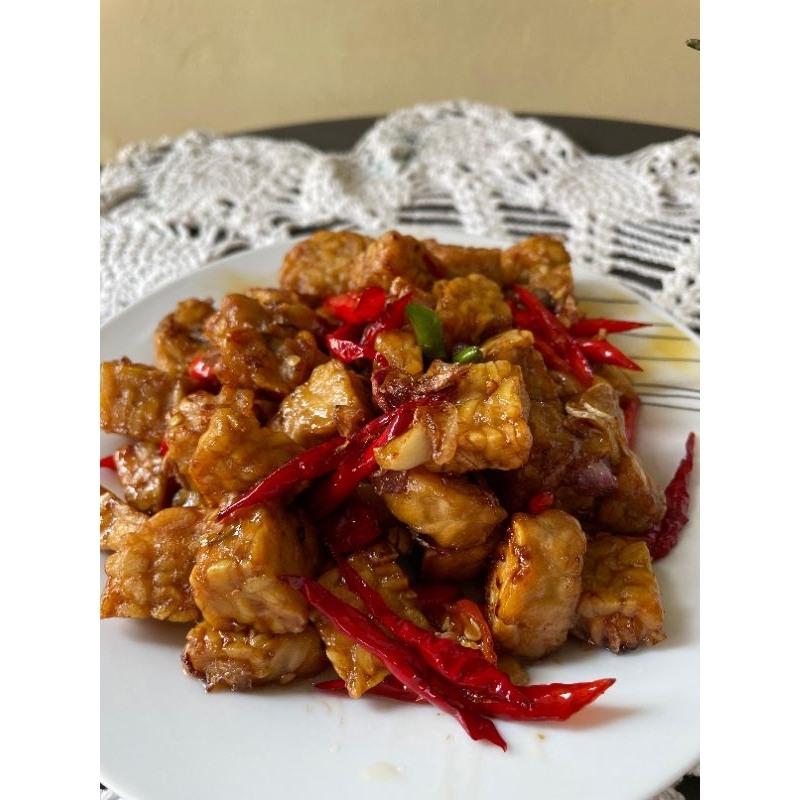 

Tempe goreng orek pedas manis