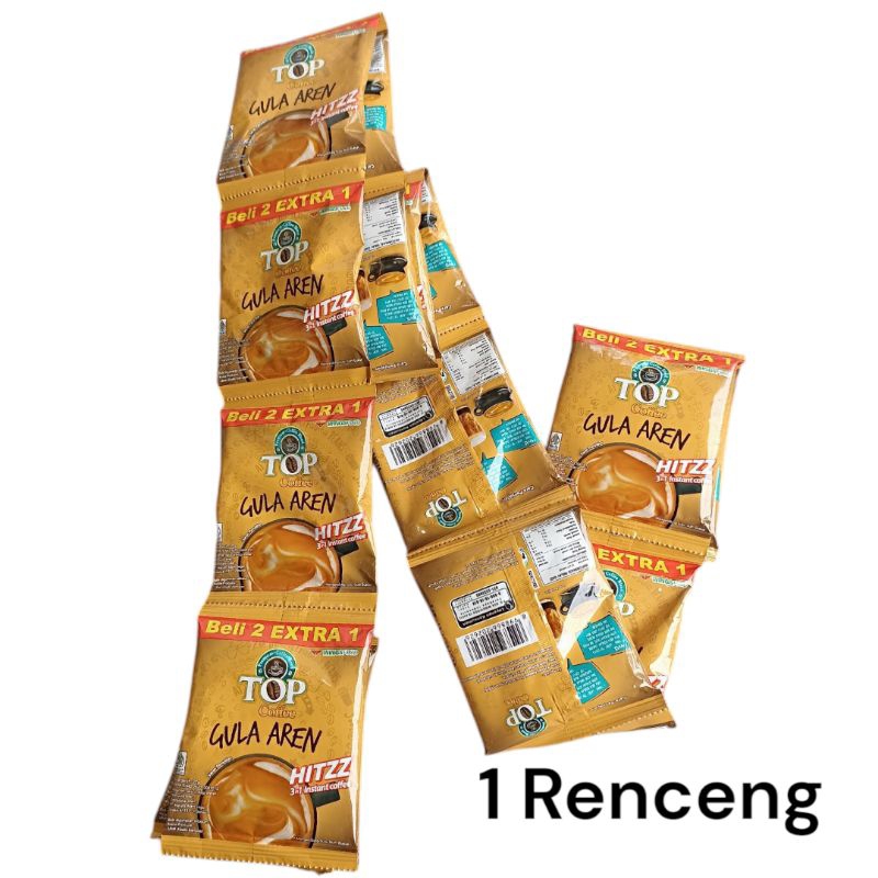 

Top Coffee Gula Aren 22gr Kopi Hitzz Instan 1 Renceng 15pcs