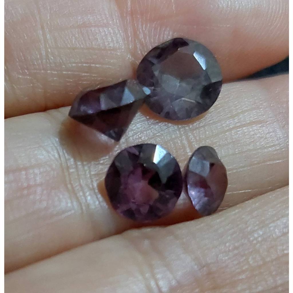 batu batu LIKE diamond ungu alexandrite 4 buah