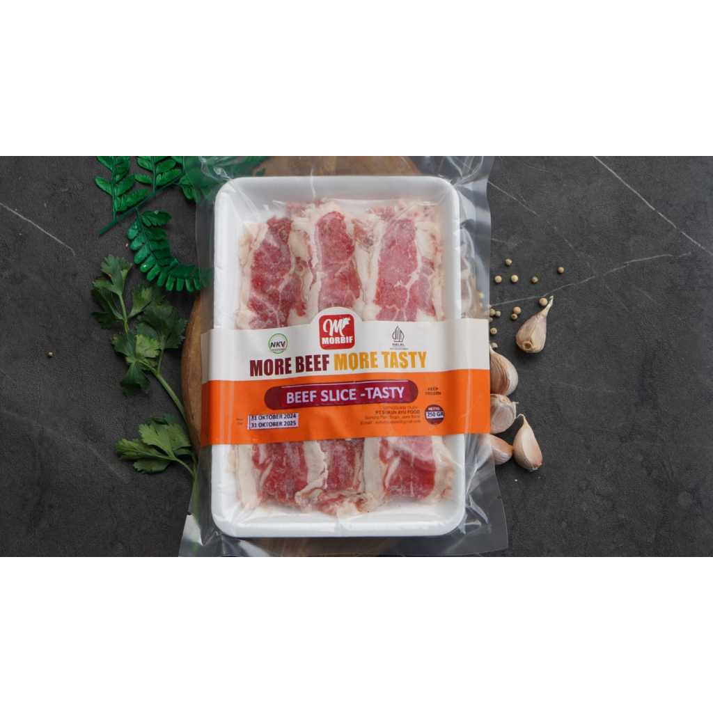 

Premium Morebif Beef Slice Tasty 250 Gr Frozen Food