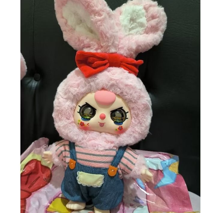 Baby Three 400% Series Vinyl Face Original - Bunny Pink Mata Air Sunco
