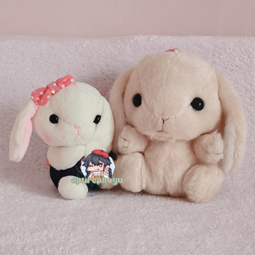 Gantungan Boneka AMUSE Loppy Pote Usa Loppy Rabbit Bunny Ball Chain Plush