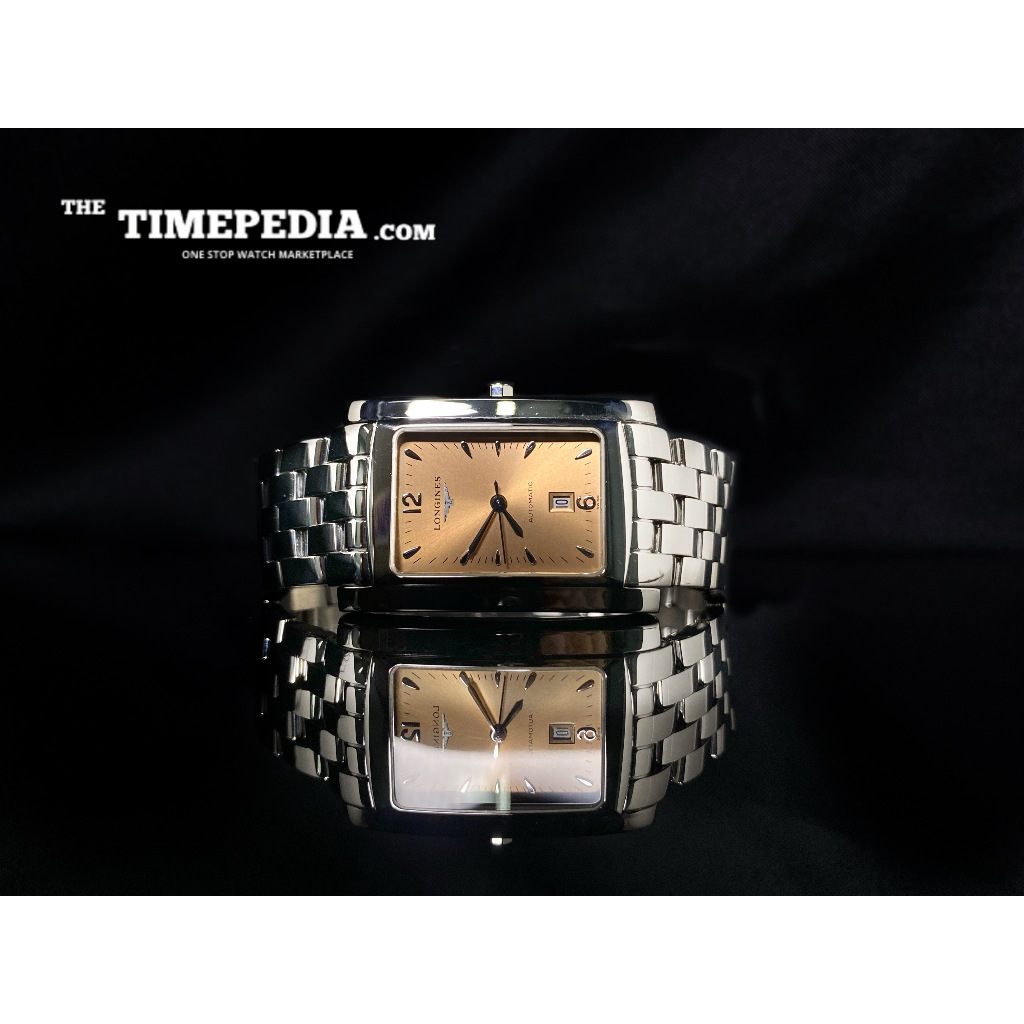 RARE Longines Tank Dolce Vita Salmon Dial Date Automatic Mint Condition