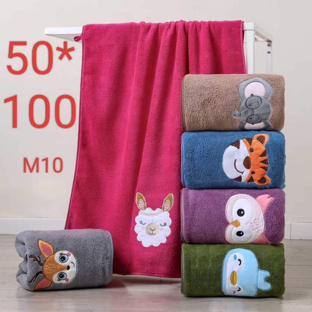 Handuk Bayi Premium Mandi Lembut Kuping/ Non Kuping Timbul Bayi / Anak 50 x 100 CM Daya Serap Tinggi