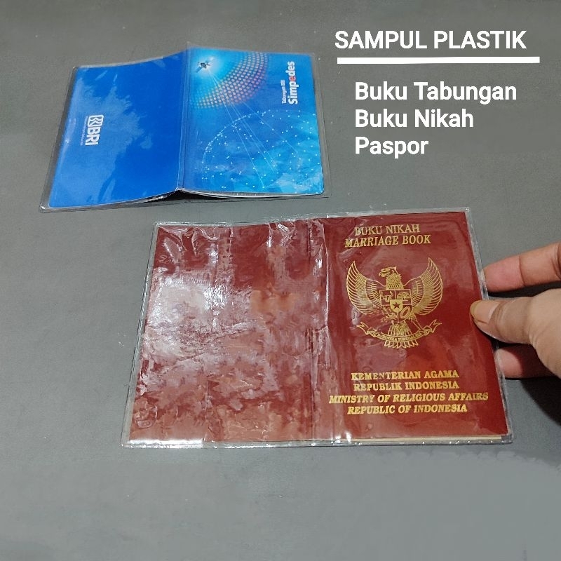 

5 Lembar Sampul Plastik Paspor / Buku Nikahh