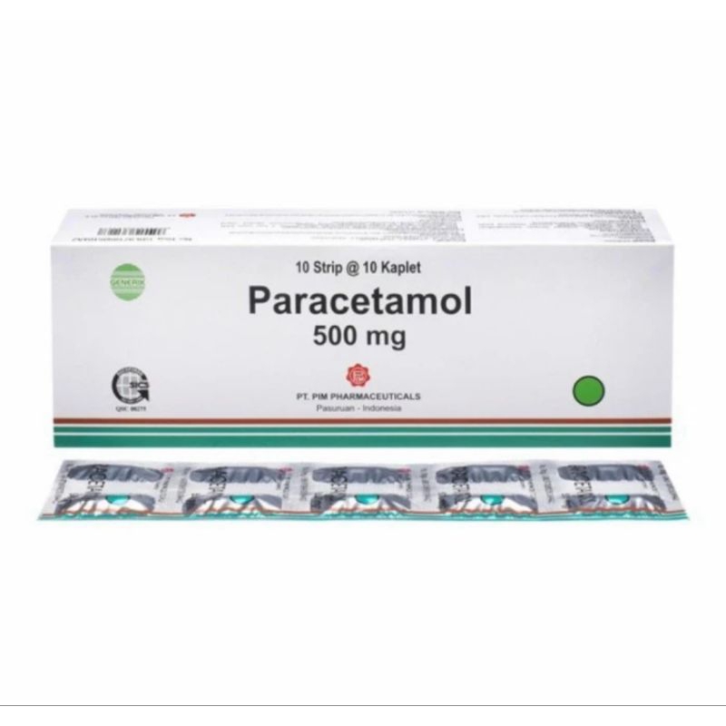 paracetamol 500 mg 1 strip pim