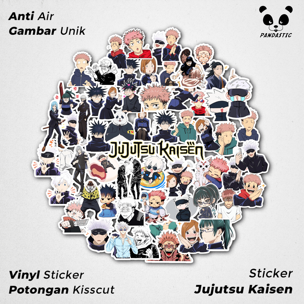 

Stiker Tempel Jujutsu Kaisen Anime Kartun Film Paper Vinyl Dekorasi Laptop Koper Tumbler Kulkas DIY