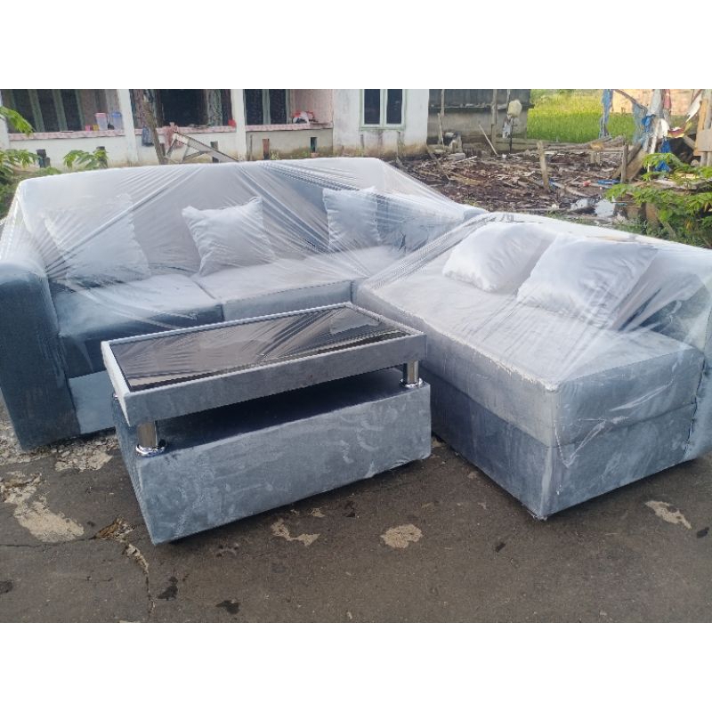 sofa L slonjoran sofa L putus sofa ruang tamu sofa Palembang sofa termurah Palembang sofa L minimali