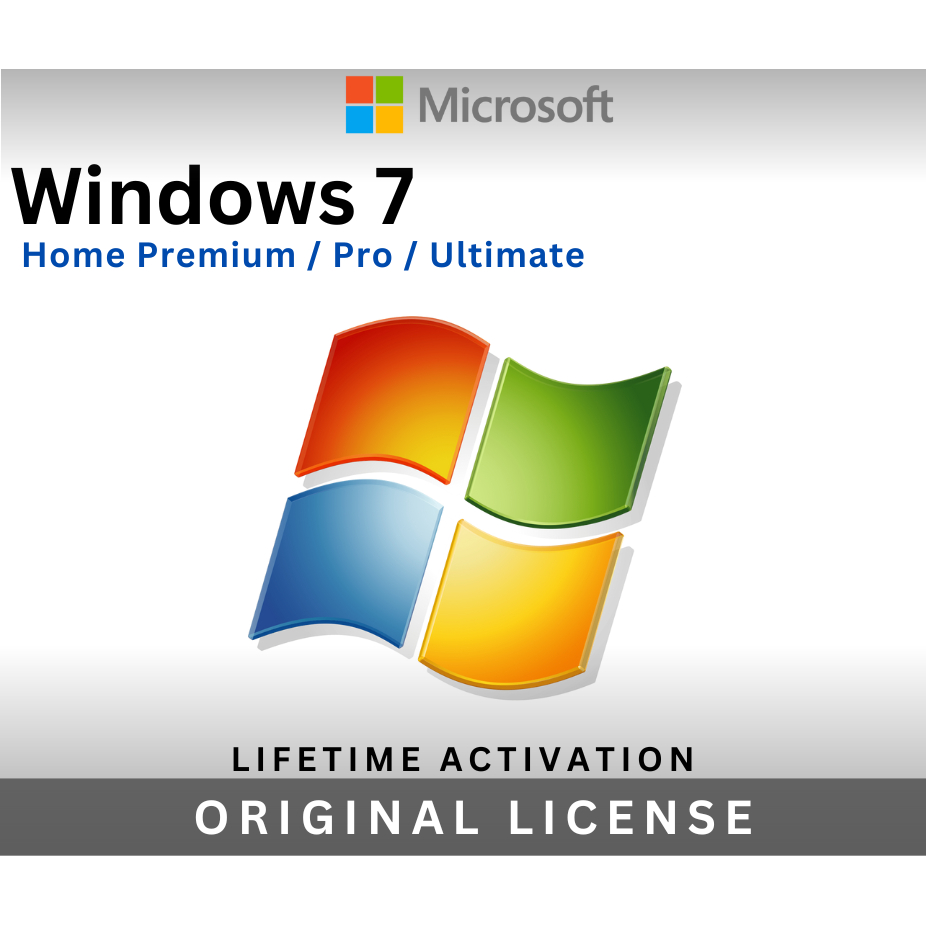 Windows 7 Home Premium | Pro | Ultimate Digital License  - Original Lifetime