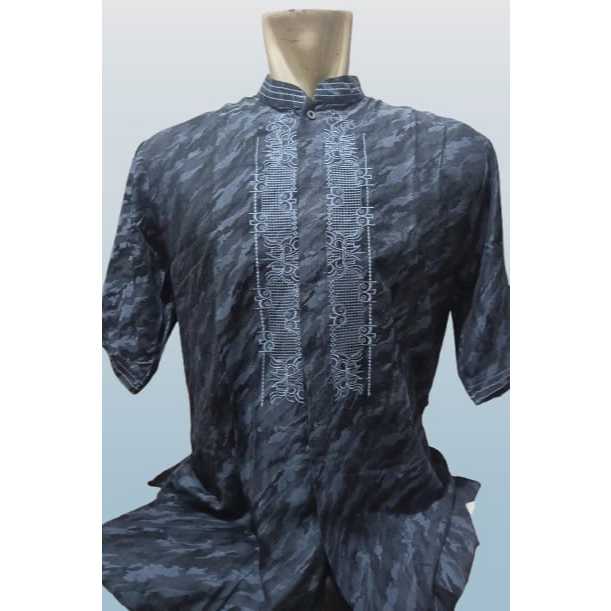 BAJU KOKO WARNA KENCANA BORDIR LENGAN PENDEK