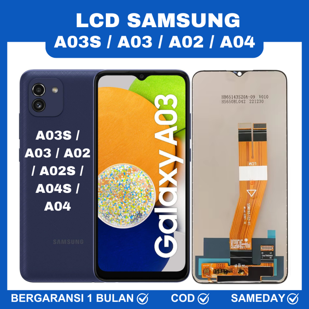 LCD TOUCHSCREEN SAMSUNG GALAXY A03S A03 A02 A02S A04 / LCD SAMSUNG A03S ORIGINAL OEM BERGARANSI