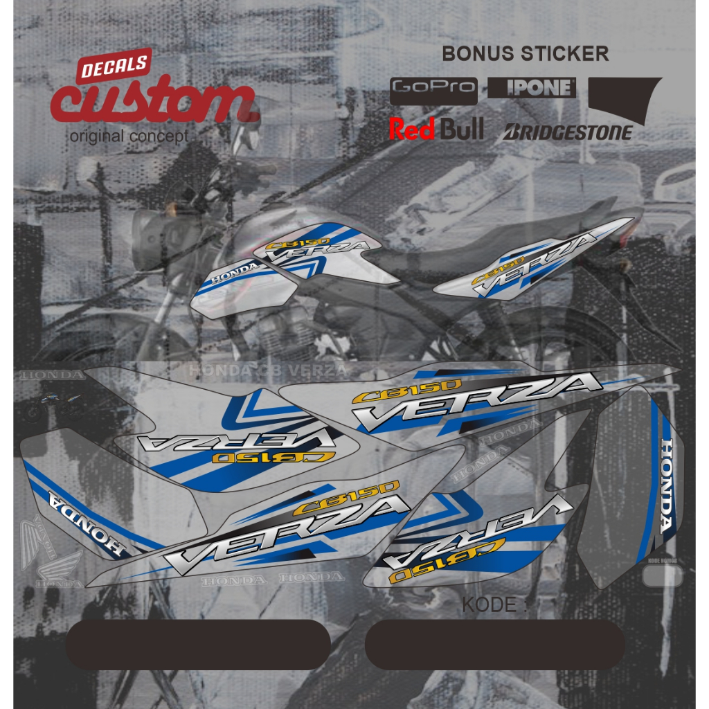 striping transparan honda cb verza sticker variasi transparant honda cb verza