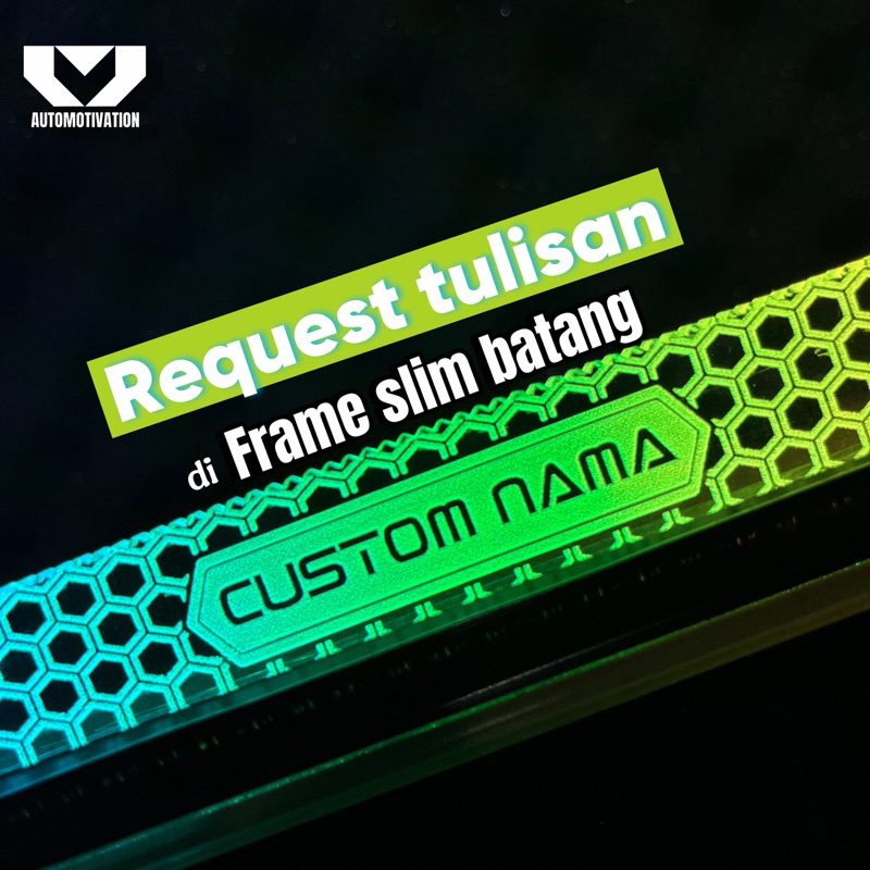 [CUSTOM NAMA] Frame slim 5mm Housing / Paket custom nama housing 5mm / Frame slim akrilik grafir cus