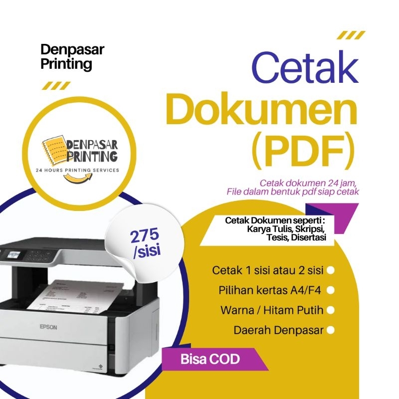

Cetak dokumen 24 jam siap cetak A4/F4