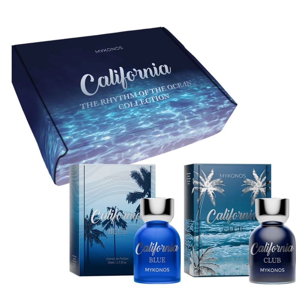 [SPECIAL PR PACKAGE] Mykonos Bundle California Blue + California Club Extrait 50 ML BNIB Resmi Origi