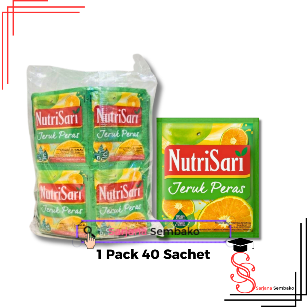 

Nutrisari Jeruk Peras - 1 Pack 40 Sachet