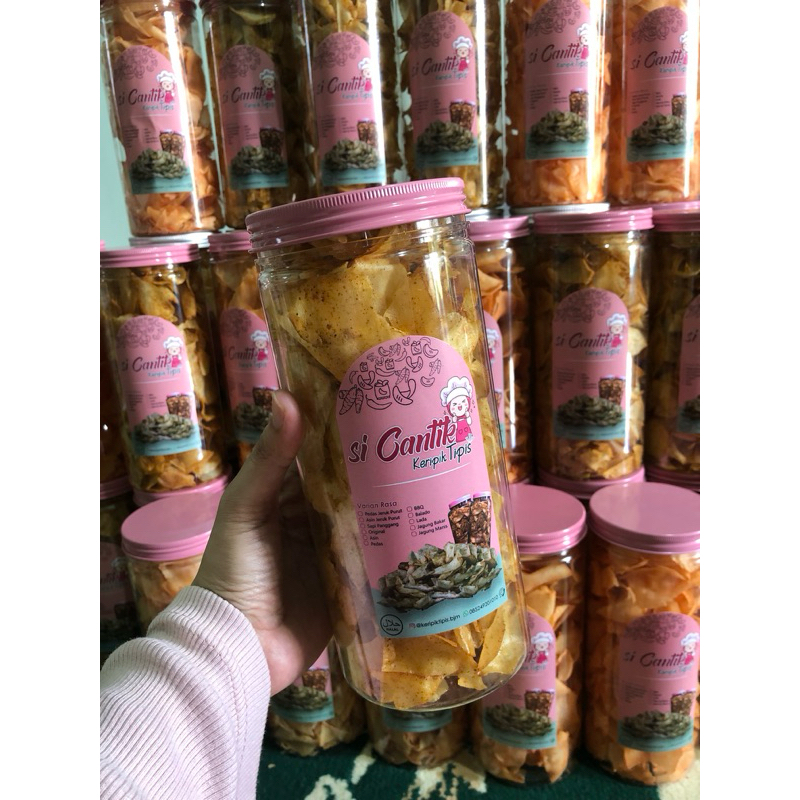 

Hampers toples Keripik singkong tipis si cantik 240gr
