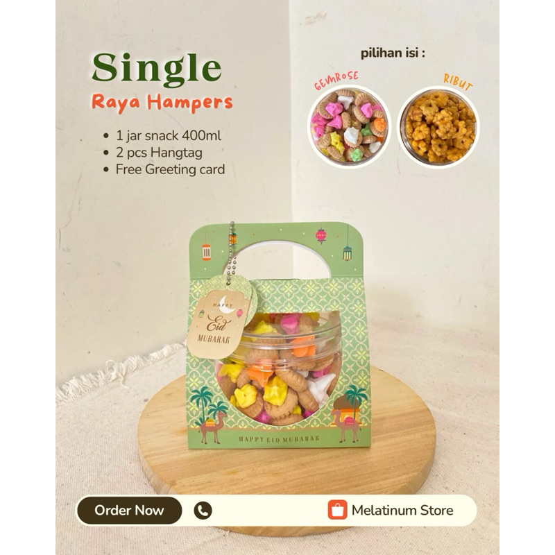 

Hampers Kue Lebaran Estetik - Single Raya Hampers - Jar 400ml