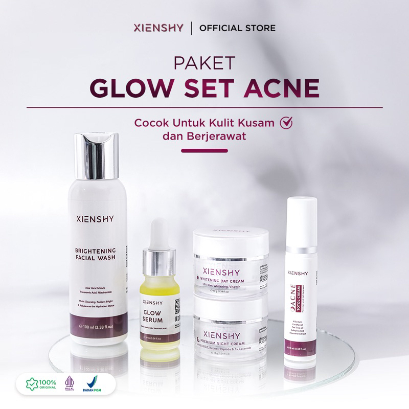 PAKET GLOW SET ACNE | XIENSHY SKINCARE [HADIAH UANG 50RB - 1JUTA]
